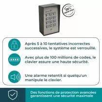 Digicode - 2 Sorties Relais - Anti-Vandalisme (HAA9350)