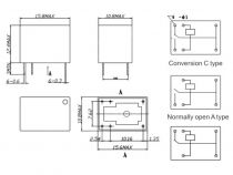 Dil relais 12vcc/3a/1c jrc-21(4100)1z (VR3D121C6)