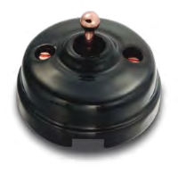Dimbler bouton pourssoirt, corps en porcelaine noire/manette cuivre avec pas de cable (60312222)