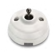 Dimbler bouton poussoir, corps en porcelaine blanche/manette laiton nickel noir avec pas de cable (60312412)