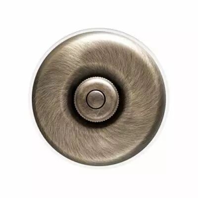 Dimbler bouton poussoir en m�tal couleur bronze, corps en porcelaine blanche avec pas de cable (60310702)