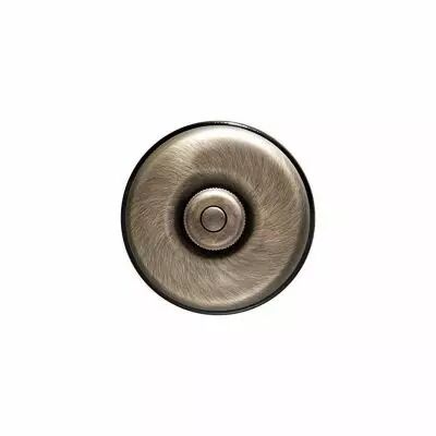 Dimbler bouton poussoir en m�tal couleur bronze, corps en porcelaine noire (60310852)
