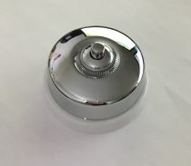 Dimbler bouton poussoir en métal couleur chrome, corps en porcelaine blanche (60310682)