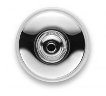 Dimbler bouton poussoir en métal couleur chrome, corps en porcelaine blanche (60310682)