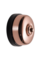 Dimbler bouton poussoir en métal couleur chrome, corps en porcelaine noire (60310872)