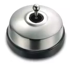 Dimbler bouton poussoir en m�tal couleur chrome, corps en porcelaine noire avec manette (60312872)