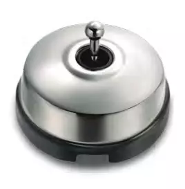 Dimbler bouton poussoir en m�tal couleur chrome, corps en porcelaine noire avec manette et pas de cable (60312772)