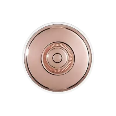 Dimbler bouton poussoir en m�tal couleur cuivre, corps en porcelaine blanche (60310822)