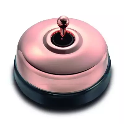 Dimbler bouton poussoir en m�tal couleur cuivre, corps en porcelaine noire (60310882)