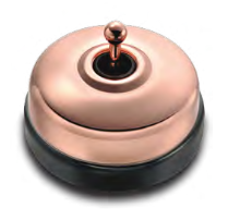 Dimbler bouton poussoir en métal couleur cuivre, corps en porcelaine noire avec manette (60312882)