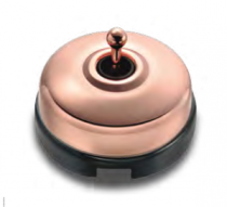 Dimbler bouton poussoir en métal couleur cuivre, corps en porcelaine noire avec manette et pas de cable (60312782)