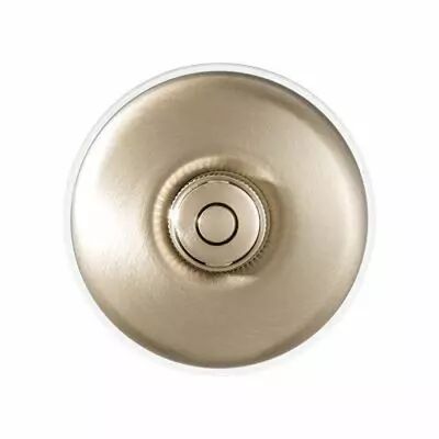 Dimbler bouton poussoir en m�tal couleur dor�e satin�e, corps en porcelaine blanche avec pas de cable (60310522)