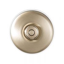 Dimbler bouton poussoir en métal couleur dorée satinée, corps en porcelaine blanche avec pas de cable (60310522)