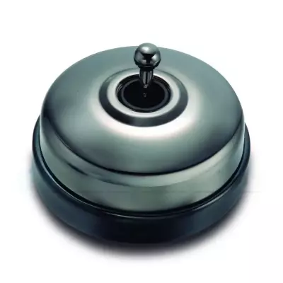 Dimbler bouton poussoir en m�tal couleur nickel noire, corps en porcelaine noire (60310892)
