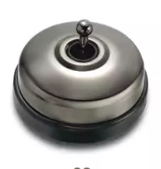 Dimbler bouton poussoir en m�tal couleur nickel noire, corps en porcelaine noire avec manette (60312892)