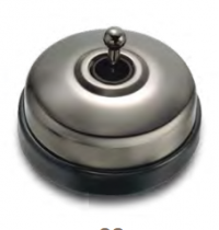 Dimbler bouton poussoir en métal couleur nickel noire, corps en porcelaine noire avec manette (60312892)