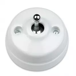 Dimbler va-et-vient , corps en porcelaine blanche / manette chrom�e