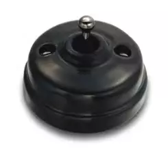 Dimbler va-et-vient, corps en porcelaine noire/manette nickel noir (60312312)