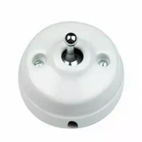 Dimbler va-et-vient avec pas de cable, corps en porcelaine blanche / manette chrom�e