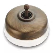 Dimbler va-et-vient en m�tal couleur bronze, corps en porcelaine blanche (60308712)