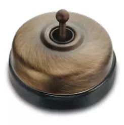 Dimbler va-et-vient en m�tal couleur bronze, corps en porcelaine noire (60308852)