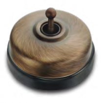 Dimbler va-et-vient en métal couleur bronze, corps en porcelaine noire (60308852)