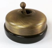 Dimbler va-et-vient en métal couleur bronze, corps en porcelaine noire (60308852)