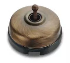 Dimbler va-et-vient en m�tal couleur bronze, corps en porcelaine noire avec pas de cable (60308752)