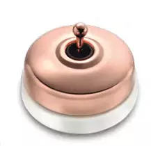 Dimbler va-et-vient en m�tal couleur cuivre, corps en porcelaine blanche (60308822)
