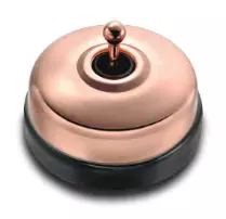 Dimbler va-et-vient en m�tal couleur cuivre, corps en porcelaine noire (60308882)