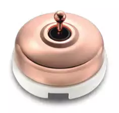 Dimbler va-et-vient en m�tal couleur cuivre, corps en porcelaine noire avec pas de cable (60308722)