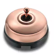 Dimbler va-et-vient en m�tal couleur cuivre, corps en porcelaine noire avec pas de cable (60308782)