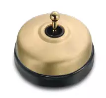 Dimbler va-et-vient en m�tal couleur dor�e satin�e, corps en porcelaine noire (60308842)