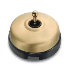 Dimbler va-et-vient en m�tal couleur dor�e satin�e, corps en porcelaine noire avec pas de cable (60308742)