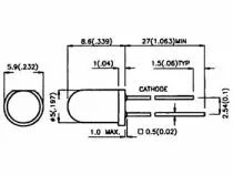 Diode infrarouge 5mm bleu-translucide 940nm (L-7113F3BT)