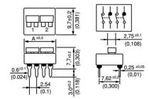 Dip switch 1rt numerote