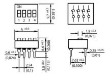 Dip switch numerote 6 pôles