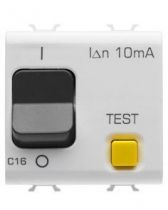 Disjoncteurs magnétothermique différentiel - 1p+n 10a 10ma 230v ac 3ka - 2 modules - blanc - chorus