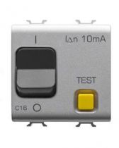 Disjoncteurs magnétothermique différentiel - 1p+n 10a 10ma 230v ac 3ka - 2 modules - titane - chorus