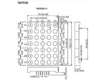 Dot matrix displ. 100mm sup.rouge 9mcd ca (TA40-11EWA)