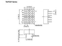 Dot matrix displ. 18mm vert 2.2mcd c.c. (TC07-11GWA)