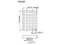 Dot matrix displ. 50mm rouge 1.4mcd c.c. (TC20-11HWA)