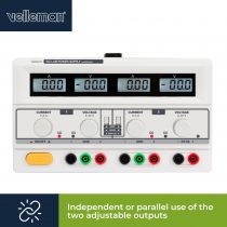 Double Alimentation Dc Lab / 4 Afficheurs Lcd / 2 X 0-30 Vcc / 0-3 A + 5 Vcc Fixe 3 A Max (LABPS23023)