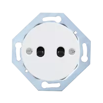 Double bouton poussoir - couvercle blanc + levier noir (DPR 11-03-0-02-0-0-00)
