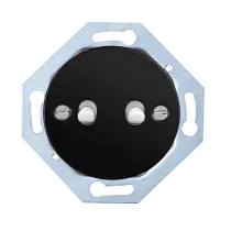 Double bouton poussoir - couvercle noir + levier blanc (DPR 11-04-0-01-0-0-00)