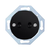 Double bouton poussoir - couvercle noir + levier noir (DPR 11-04-0-02-0-0-00)