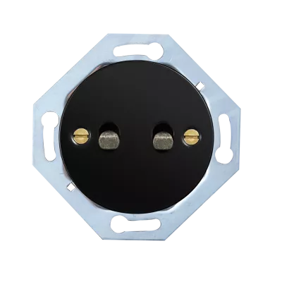 Double bouton poussoir - couvercle noir + levier patine (DPR 11-04-0-03-0-0-00)