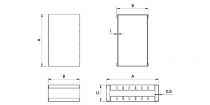 Double coffret rfi 161x50x26mm acier (TK274)