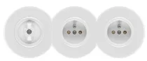 Double interrupteur simple rotatif en bakelite blanche (186885)