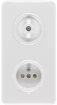 Double interrupteur simple rotatif en bakelite blanche (186885)